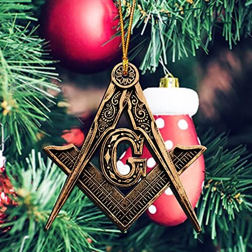 N имиња на сите печатени 2 еднострани украси, украси од дрво, украс на asonидари, Божиќни украси, украс на новогодишна елка, масонски украс,