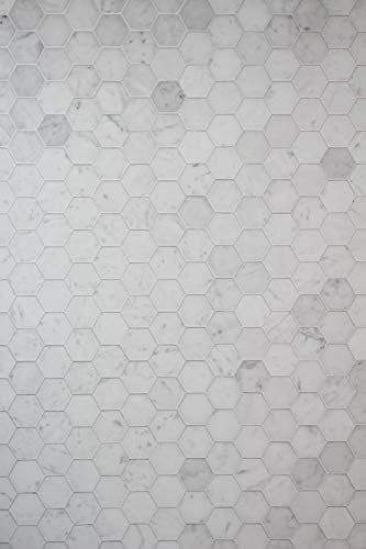 Беси Пече Мермер Шестоаголна Плочка Реплицирана Фотографија Позадина 2 Стапки Широк х 3 Стапки Долга 3 мм Дебелина