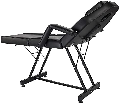 CFSNCM 72 Прилагодлив кревет за убавина за убавина салон спа спа -масажа за кревет со столче со столче црно