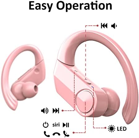 Безжични Слушалки За Уши Bluetooth Слушалки, Спортски Слушалки WISELION Со Куки За Уши НАМАЛУВАЊЕ НА Бучавата 30h Playtime Водоотпорни