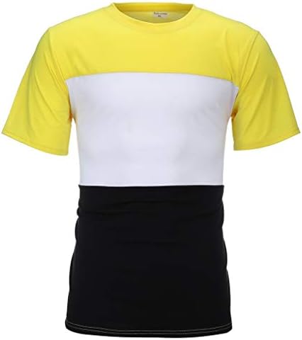 SSDXY MENS SUTHEL TRACKUIT BOLLOCT COLOR BLOCK STORT 2 парчиња маички со кратки ракави со шорцеви од шорцеви облеки