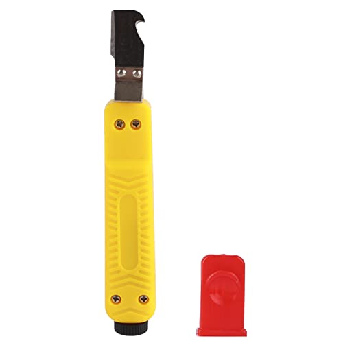 Алатка за ленти за ножеви со жица, кабелска жица лента за прибирање на рака алатка за ПВЦ гумен силиконски кабел, жолт