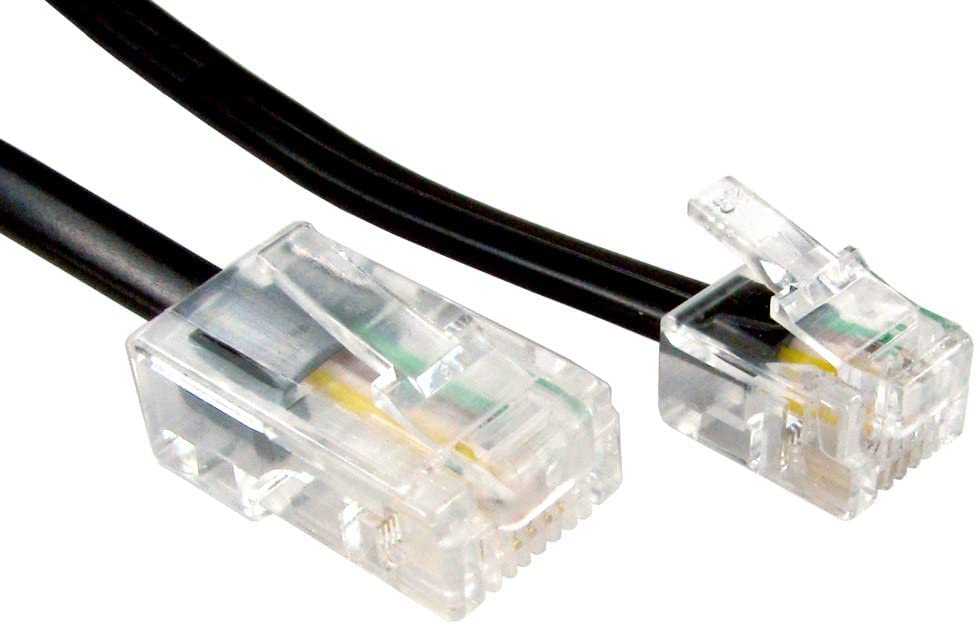 Детроит Пакување копродукции RJ11 6P4C до 4 жица RJ45 8P8C машки приклучок Кабел за кабел за водство за фиксни телефони, еден пакет,