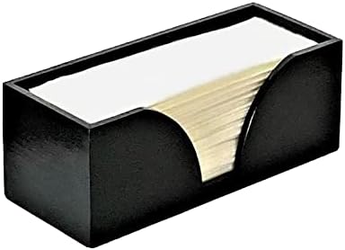 Countertop повеќекратна хартиена крпа диспензерот - црно бамбус дрво држач за хартиена крпа - за повеќекратно, трифолм, z преклопени