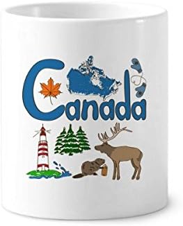 Канада Национален симбол обележје за обележје на четка за заби, кригла керамички штанд -молив чаша