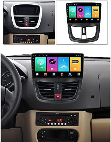 HWOEK За Peugeot 207 2006-2015,Двоен Din Автомобил Стерео Компатибилен Со Apple Carplay-9 Инчен Ips Екран На Допир, BT/SWC/DSP/RDS/USB/SD