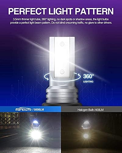 Марсауто 9007/HB5 LED Светилки Пакет H10 LED Сијалица За Магла 9140 9145 LED Светилки За Магла Супер Светли CSP Чипови 6000K Кул Бело