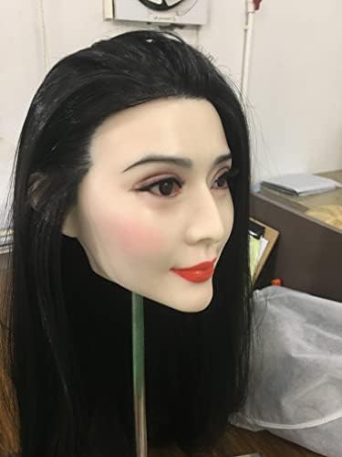 Luerss силиконска кукла глава, напредна трансплантација на коса или перика, глава за кукли за шминка за силиконски кукли, живописни