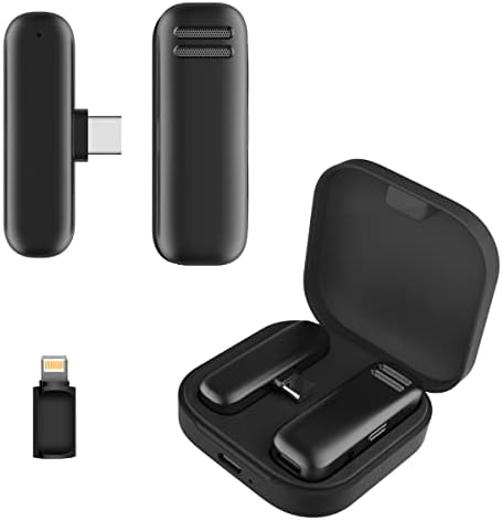 Безжичен лавалиер микрофон тип -Ц, опремена глава за конверзија компатибилна со iPhone, Plug & Play 2.4G Lapel MIC со куќиште