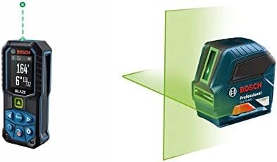 Bosch GLL75-40G 75FT Зелен зраци само-нивоа на вкрстена ласерска ласер со технологија Visimax, уред за прилагодување на L-Bracket