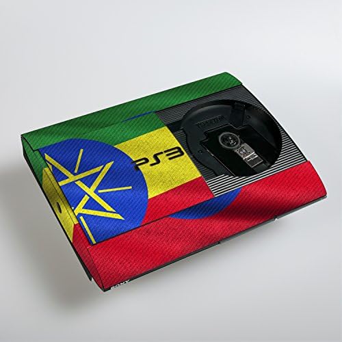 Sony Playstation 3 Суперслим Дизајн Кожата Знаме На Етиопија Налепница Налепница За Playstation 3 Superslim