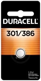 Дурацел 301/386 Батерија Со Копче Сребрен Оксид, 1 Пакет За Броење, 301/386 Батерија, Долготрајна За Часовници, Медицински Помагала,