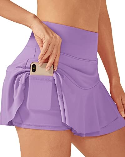 G4Free тениски здолништа за жени со џебови плетени голф -атлетски здолништа со шорцеви со високи половини