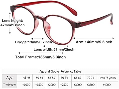 XIAOYUE Флексибилни TR90 Очила За Читање, Жени Мажи Ултра-Светло Сина Светлина Блокирање Круг Компјутерски Читачи