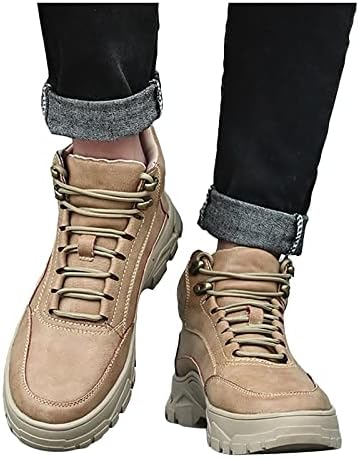 Чизми за пешачење за мажи кои трескаат чизми за ранци со високи чевли кои не се лизгаат планинари за планинари за рамни стапала што дишат дневно