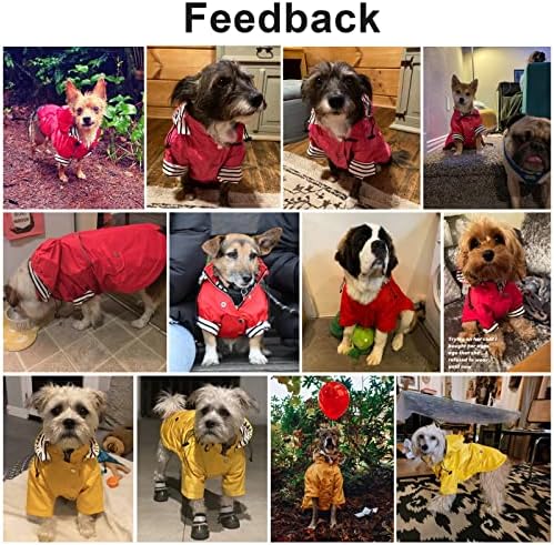Pethiy Dog Raincaat Stylish Premium Dog Raincoats-Small Dog Raincoat Водоотпорен патент на џебови, отпорен на дожд/вода, прилагодлив влечење-розова-l