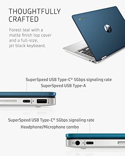 HP Chromebook 360 14a 2-во-1 Лаптоп, Intel Celeron Процесор, 4 GB RAM МЕМОРИЈА, 32 GB eMMC, 14 HD Chrome OS, Веб Камера &засилувач; Двојна