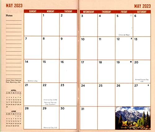 Национални Паркови 2023-2024 2 Година Џебен Планер / Календар За Инспирации / Организатор-Месечен Формат На Страница