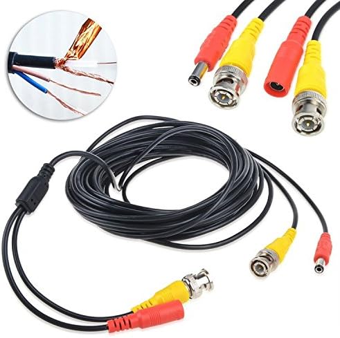 Додаток USA 25ft Black BNC Видео електрична жица жица за кабел за камера Samsung SDH-V5100 SDE-3004 SDE-4003 SDE-5003