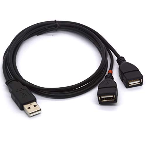 PIIHUSW USB Сплитер Кабел, 1M Долг USB 2.0 Тип Машки До Двојна USB Женски Полнење &засилувач; Синхронизација На Податоци Продолжен