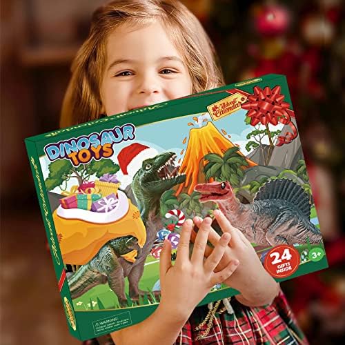 [Екстра Голем ] Календар за Доаѓање На Диносаурусите 2022 За Деца, 24 Дена Изненадување 17 х 15 Инчни Божиќни Календари За Одбројување Дино