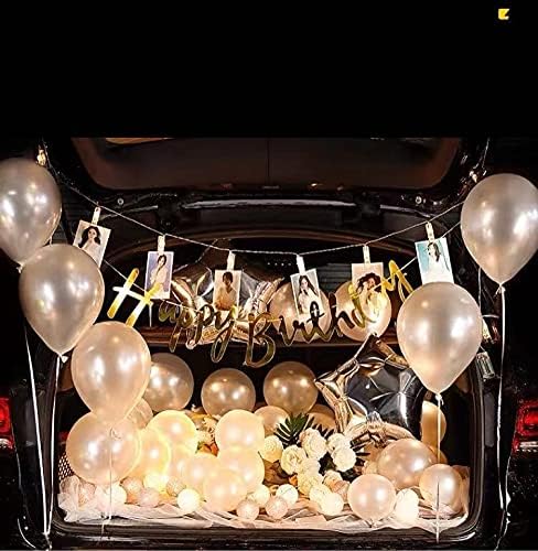 Забава балон, автомобил багажникот роденден изненадување, балон декорација, распоред момчиња и девојки роденден балон, свадба автомобил