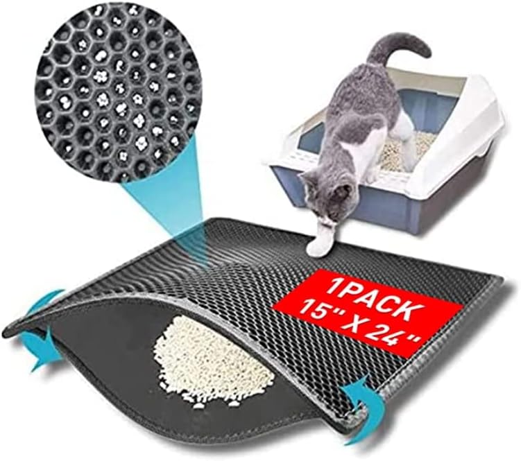 Мачка отпадоци мат Саќе двослојна стапица Мат Дизајн водоотпорен урина маче отпадоци Мат Лесно да се исчисти контрола ширење