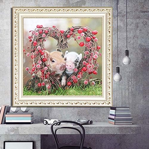 DIY 5D Diamond Painting Cute Pig Pig By Buter Bluest, сликарство вкрстено бод со целосна вежба кристална ринестон вез за вез