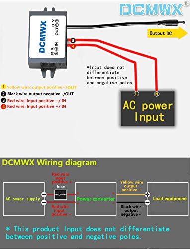 Конвертерите на напон на DCMWX Buck AC12V станува до DC12V чекор надолу за напојување на автомобили Inverters влез AC10V-28V излез