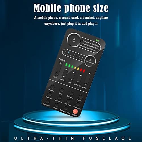 Каору преносен повеќекратен аудио ефект Глас менувач Bluetooth-компатибилен во живо звук за менување на картички Телефонски компјутерски
