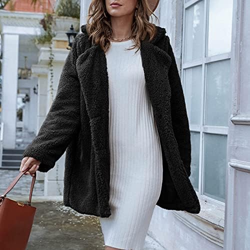 Женско кардиганско палто двострано руно топло копче со долг ракав лабава случајна плишана лапска блуза