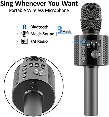 2021 Надграден Bluetooth Караоке Микрофон-Flybebe Безжичен Микрофон Пренослив Рачен Караоке Микрофон Звучник Машина, Автомобил Микрофон