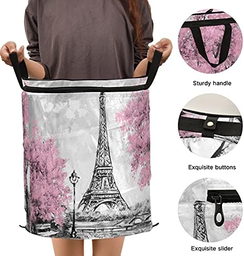 Париз Ајфелова кула се појави алишта за алишта со капакот за складирање на капакот за склопување торба за перење алишта за просторија