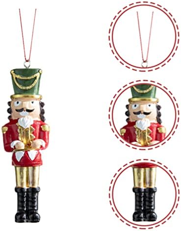 Gadpiparty Desk Topper Божиќни оревци украси смола оревчери војници фигурини кукли играчки што висат украси за домашен одмор украс за украсување