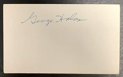 Џорџ Халас Потпиша Индекс Картичка Нфл Фудбал Хоф Автограм Чикаго Мечки ЈСА-Нфл Намалување На Потписи