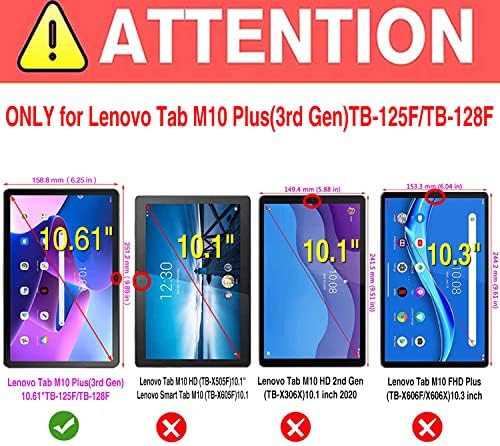 Гозопо [2 пакет] Заштитник на екранот компатибилен со Lenovo Tab M10 Plus 10,61 инчи калено стакло 9H Заштитен филм на тврдост