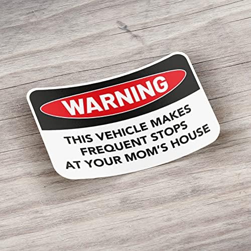 Предупредување Ова Возило Прави Чести Застанувања во Куќата На Вашата Мајка Браник На Браник Винил Налепница Налепница