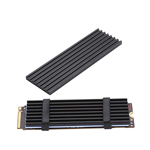 Awxlumv m. 2 Heatsink SSD Со Силиконска Термичка Подлога, Diy Одговара за 2280 M. 2 PCIe 4.0/3.0 NVMe SS-Black 2 Парчиња