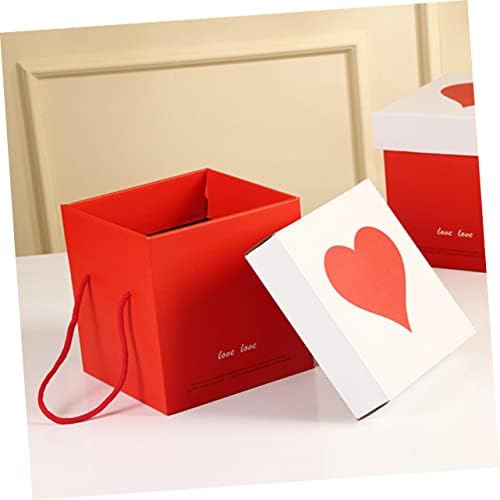 SEWACC 5pcs Кутии Снек Контејнер Срце Во Облик На Подарок Кутија Бонбони Подарок Кутија Срце Подарок Кутија Свадба Корист Кутии Свадба Корист Торби Денот На Вљубените С