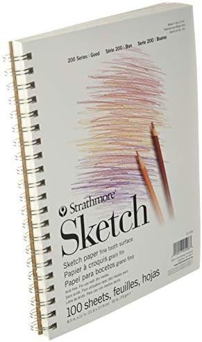Strathmorestrathmore 300 серија Акварел хартија подлога, 9x12 инчи, 24 листови и (25-508 STR-025-508 100 Sketch Sketch Pad,