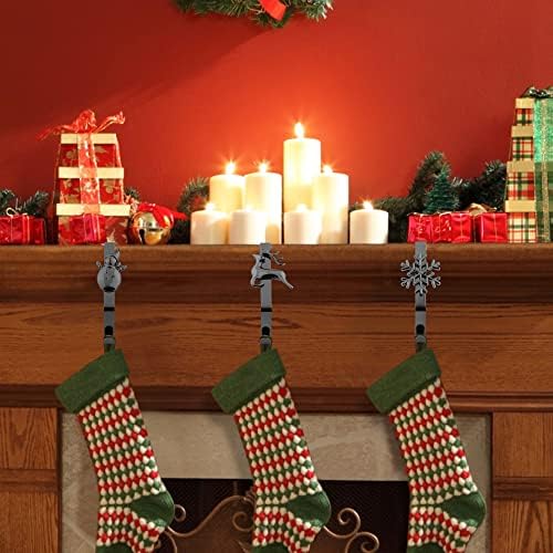 УРАТОТ Пакет од 5 Носители На Божиќни Чорапи Закачалки За Чорапи Со Мантили Украсни Клипови За Чорапи За Божиќна Декорација, Црна