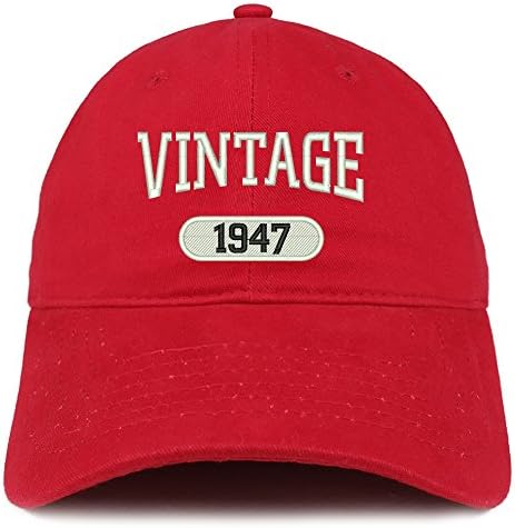Трендовски продавница за облека Гроздобер 1947 година извезена 76 -ти роденден Опуштено памучно капаче