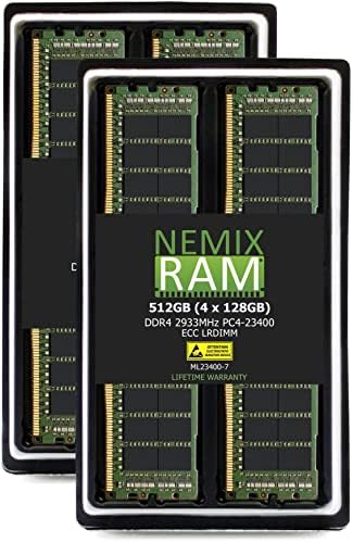 512GB 4X128GB DDR4-29333MHz PC4-23400 288-PIN LRDIMM меморија за Apple Mac Pro 2019 7,1 од Nemix RAM