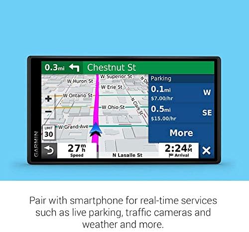Garmin DriveSmart 55 &засилувач; Сообраќај: GPS Навигатор со 5.5 Дисплеј, Без Раце Повик, Вклучени Сообраќај сигнали И Информации за збогатување