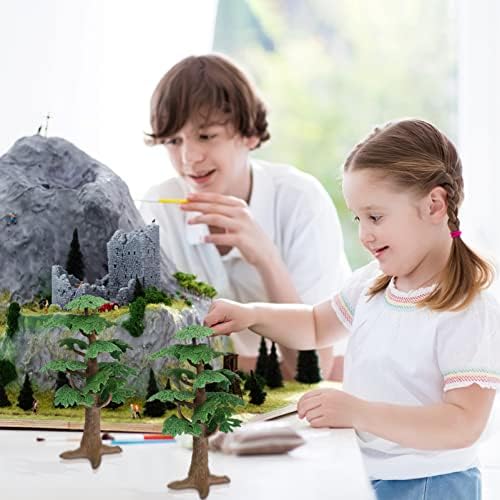Toyvian детски играчки модел дрвја мини бор дрво играчки воз дрвја тренери декорација песок табела модел дрвја вештачко дрво