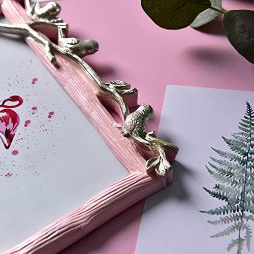 Чевли опфаќа креативни гроздобер птици дрвја рамки за слики Ретро смола 3Д птица фото рамка DIY уметнички дела рамка за приказ за монтирање на