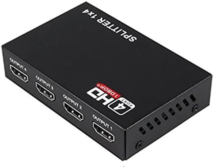 BHVXW 1 x 4 -компатибилен конвертор на сплитер 1 во 4 Out 1.4 Splitter Amplifier HDCP 1080P двоен дисплеј