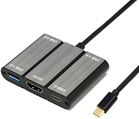 USB C 5 во 1 Адаптер, YMY USB Тип-C Центар ДО 4K HDMI, USB3. 0 И USB C Pd Полнење Компатибилен За Apple MacBook Pro, DELL XPS, Chromebook Pixel,