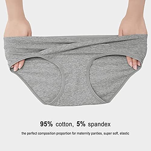 Youngc памучна долна облека за жени Непрекинато гаќички 95% полиамиди 5% еластански породилни гаќички за жени