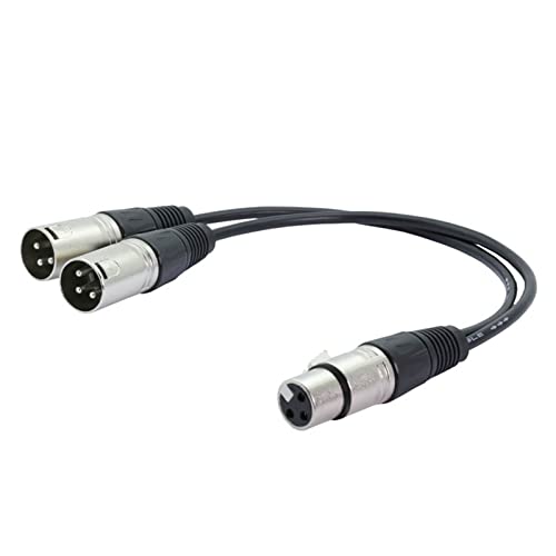 Баски y тип x l r балансиран кабел 3 пин x l r 2 машки до 1 женски кабел за продолжување на микрофон за засилувачи на аудио миксер